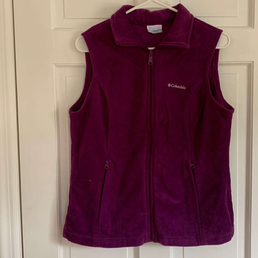 Purple Columbia fleece vest - medium